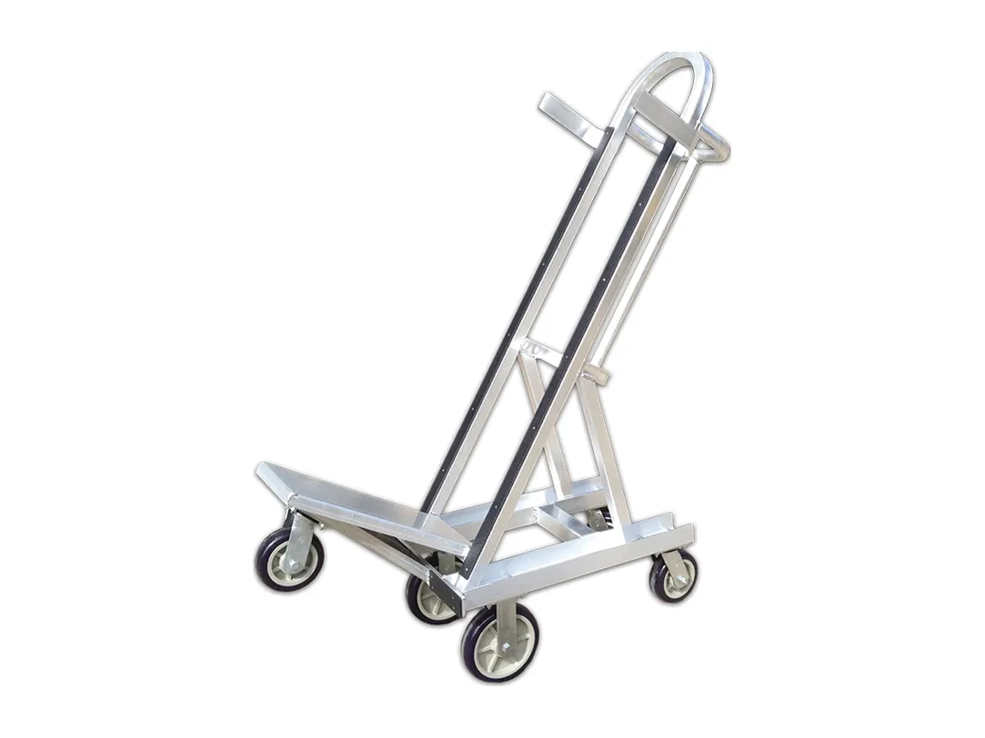 Aluminum chair cart with ergonomic push handle