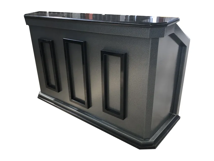 Black mobile bar Black mobile bar with raised decorative panels